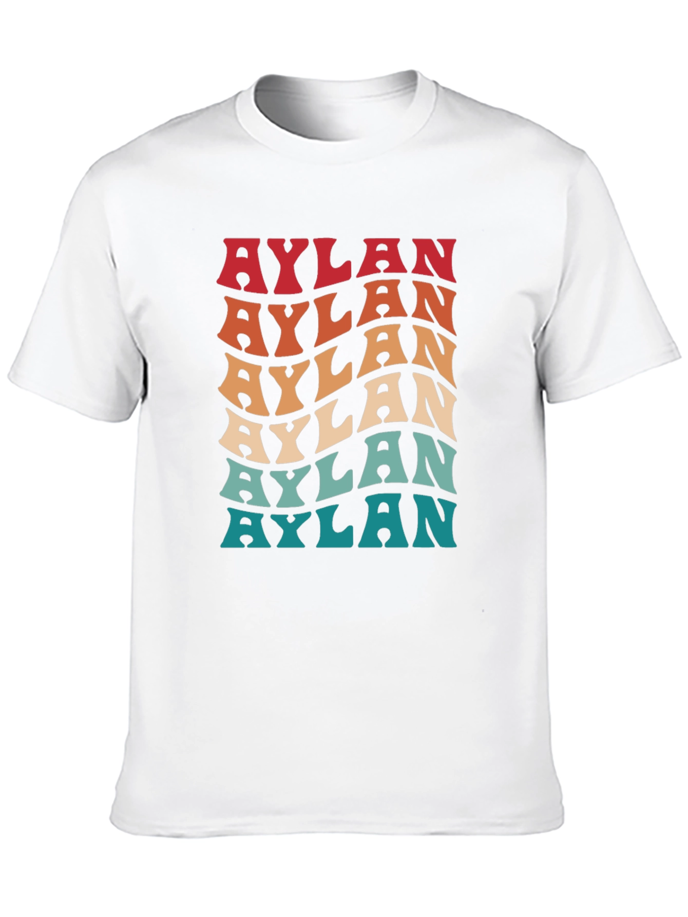 Aylan Retro Wavy Name T-Shirt