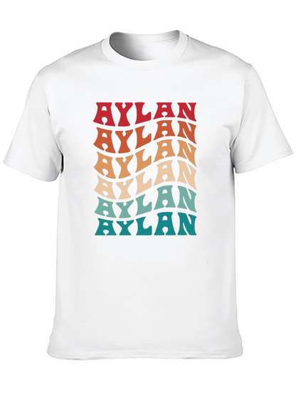 Aylan Retro Wavy Name T-Shirt