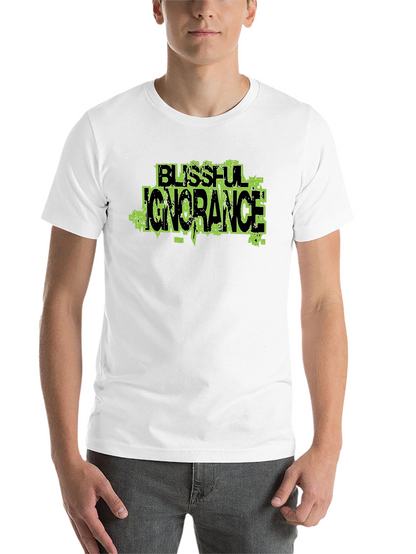 Blissful Ignorance Graphic Print Black T-Shirt