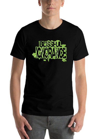 Blissful Ignorance Graphic Print Black T-Shirt