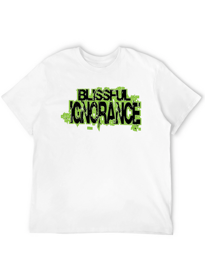 Blissful Ignorance Graphic Print Black T-Shirt