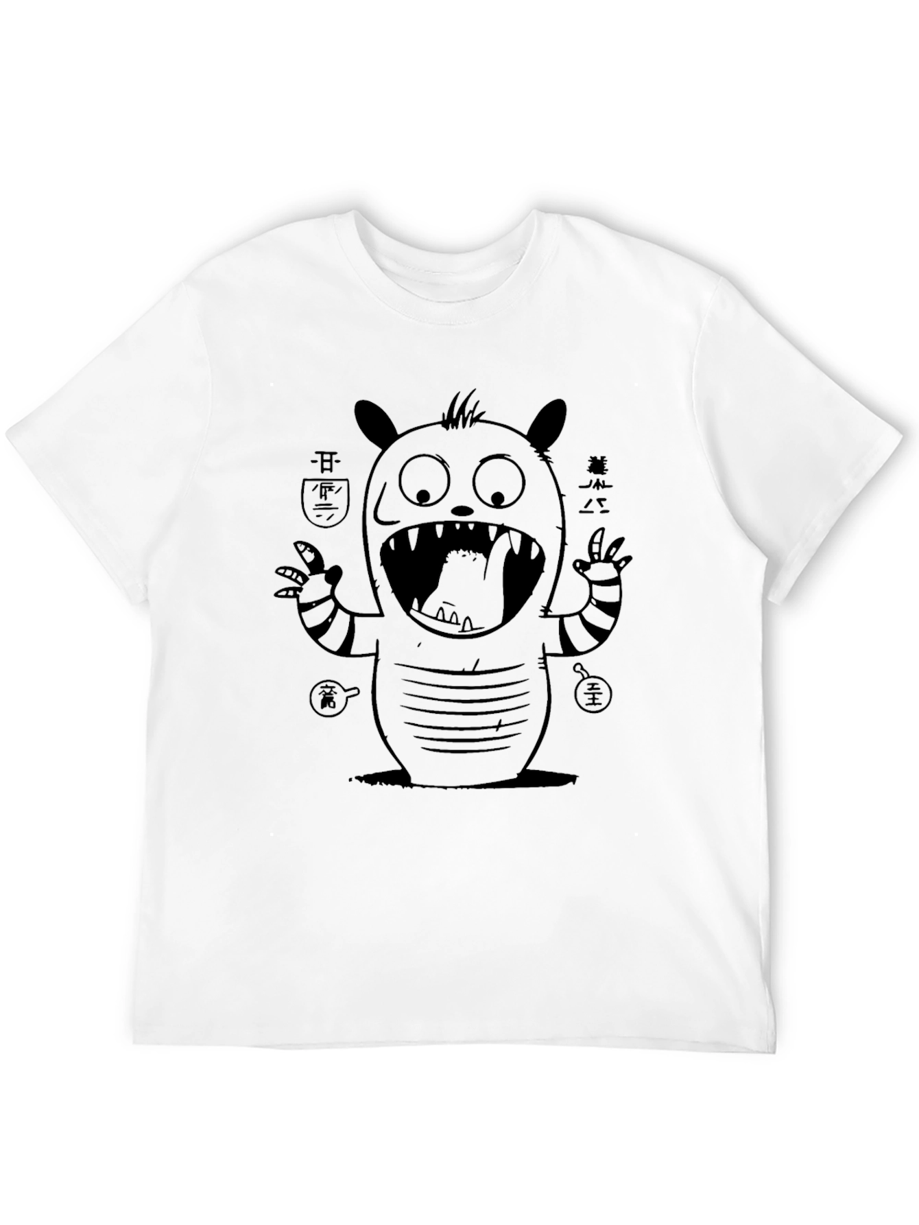 Monster Graphic Tee - Quirky Black T-Shirt