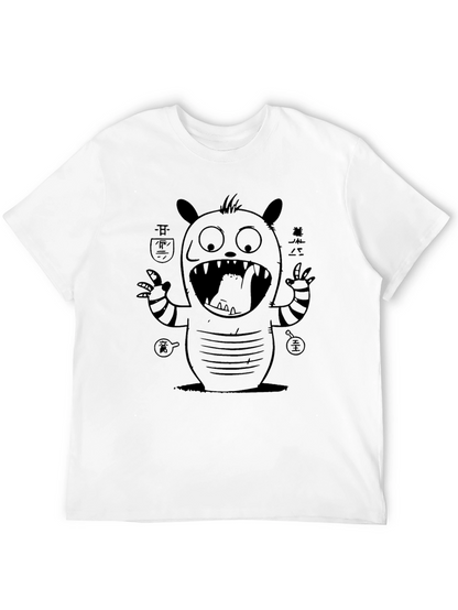 Monster Graphic Tee - Quirky Black T-Shirt