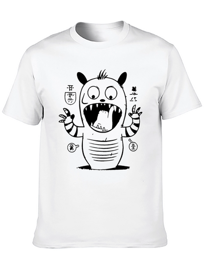 Monster Graphic Tee - Quirky Black T-Shirt