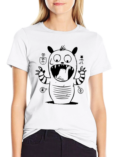 Monster Graphic Tee - Quirky Black T-Shirt