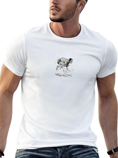 Mens Black Graphic Tee - Gymnast Design