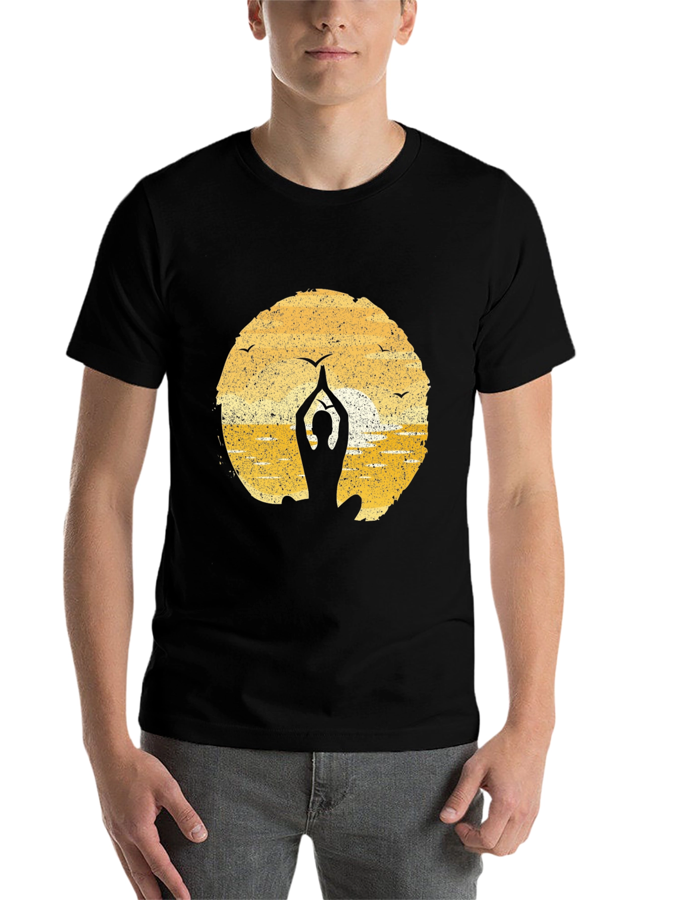 Yoga Silhouette T-Shirt - Meditation Peace