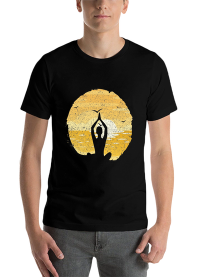 Yoga Silhouette T-Shirt - Meditation Peace
