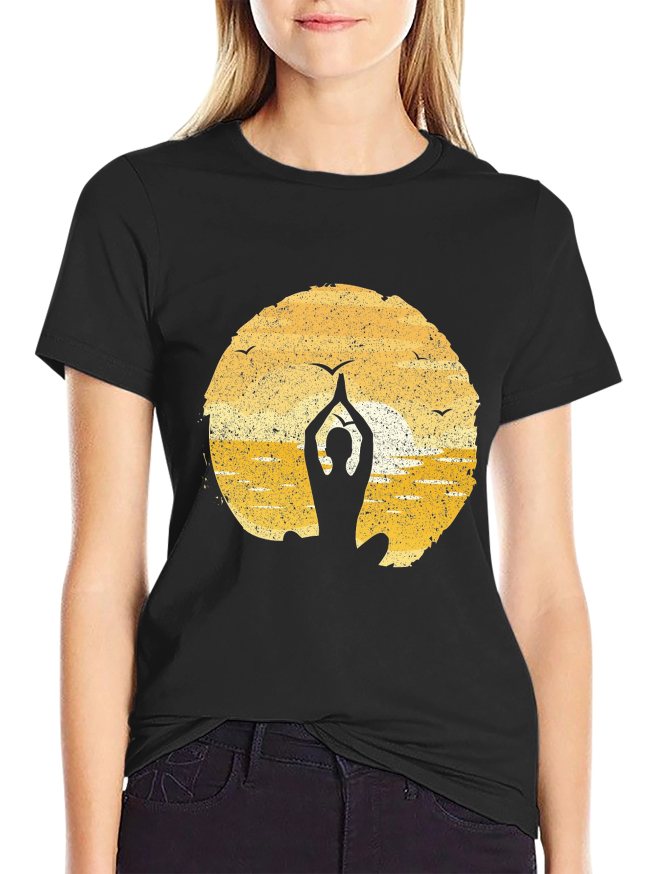 Yoga Silhouette T-Shirt - Meditation Peace