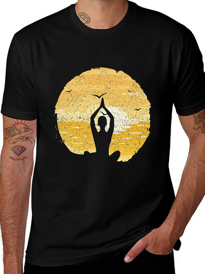 Yoga Silhouette T-Shirt - Meditation Peace
