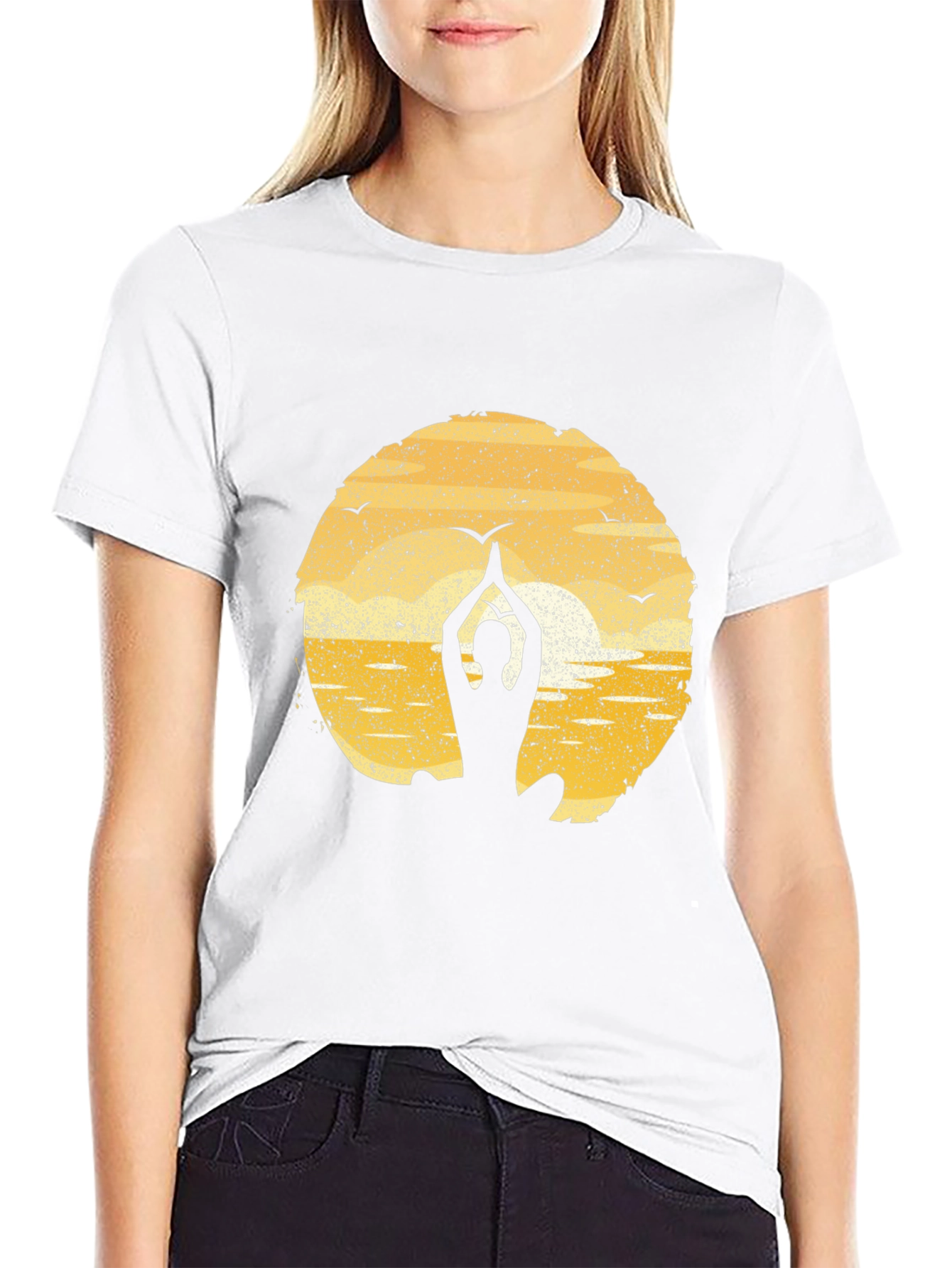 Yoga Silhouette T-Shirt - Meditation Peace