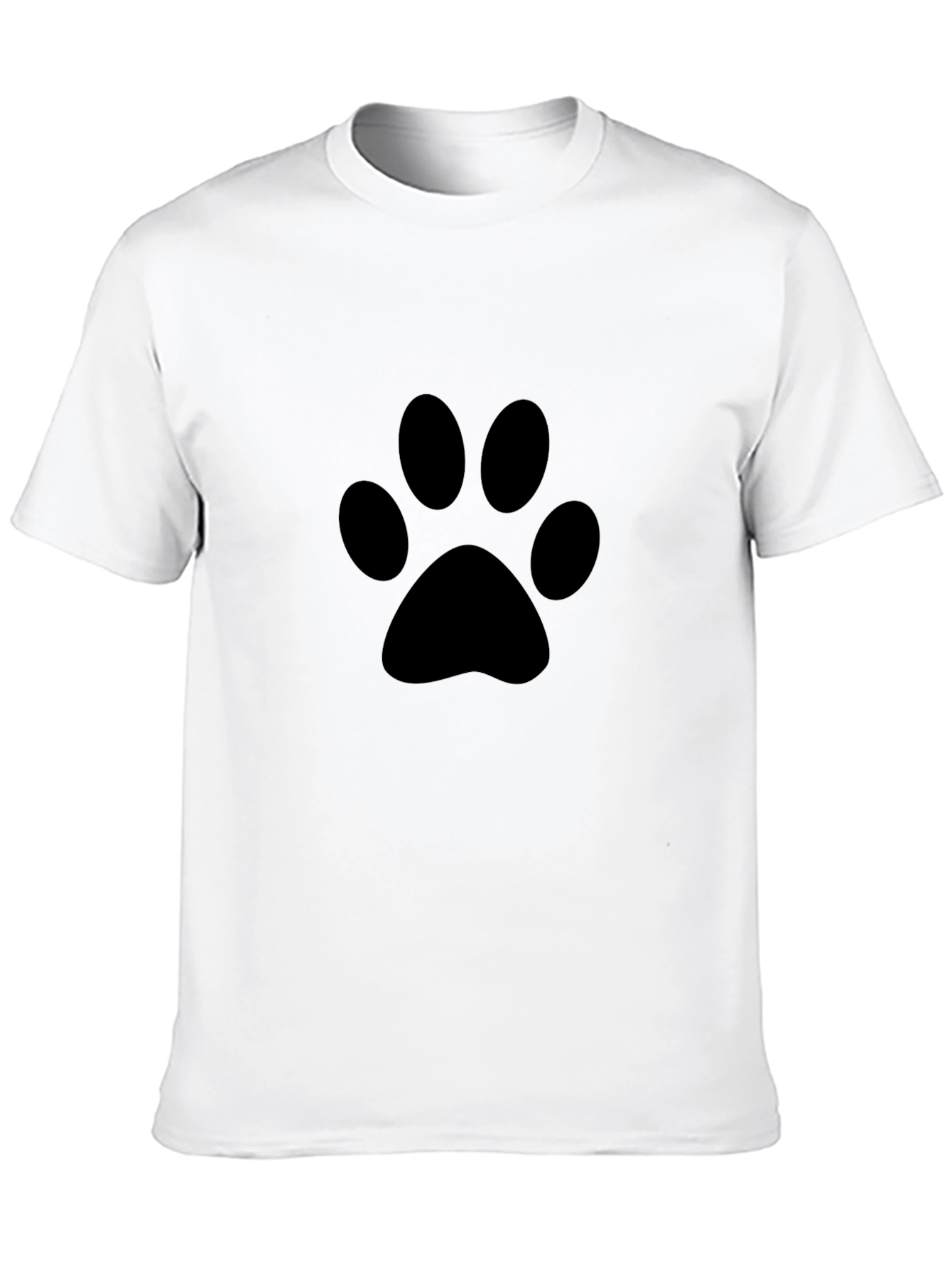 Paw Print Graphic Black T-Shirt