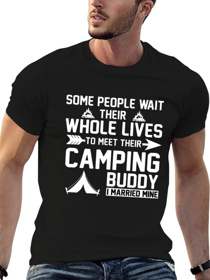 Camping Buddy T-Shirt - Married My Camping Partner!
