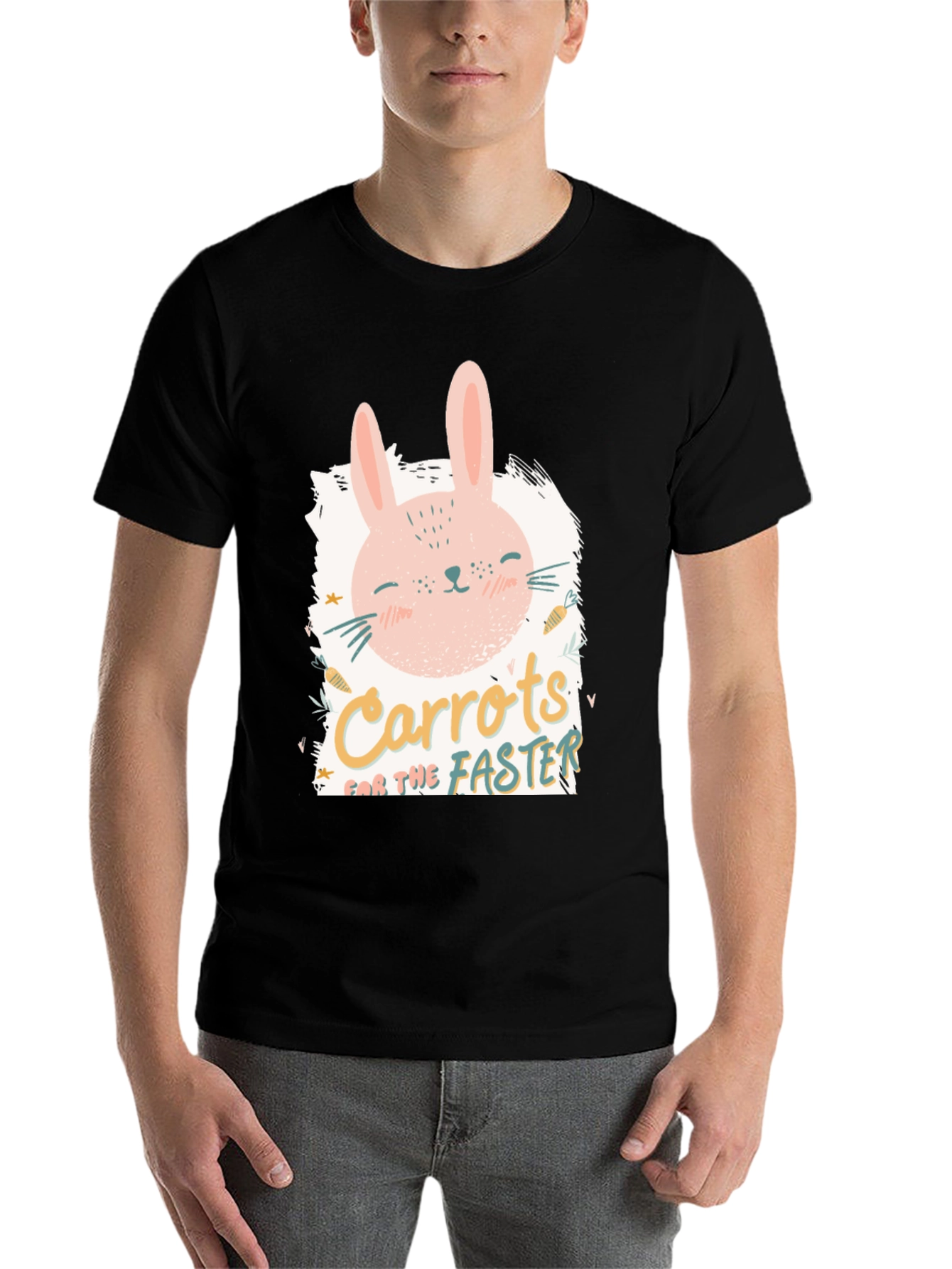 Cute Bunny Carrots for the Faster Graphic Tee