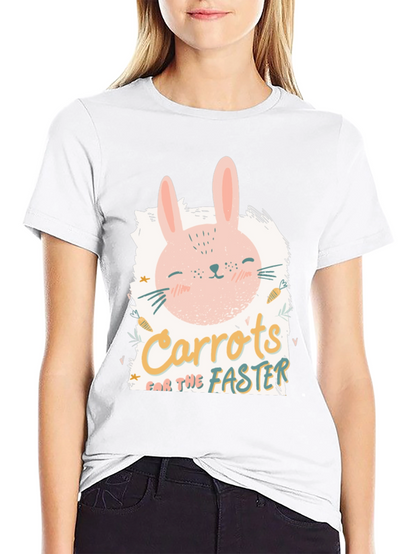 Cute Bunny Carrots for the Faster Graphic Tee