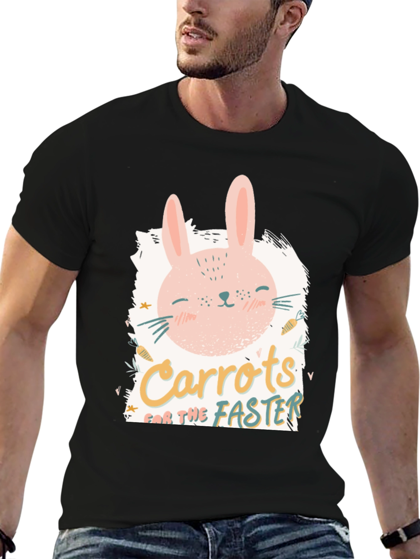Cute Bunny Carrots for the Faster Graphic Tee