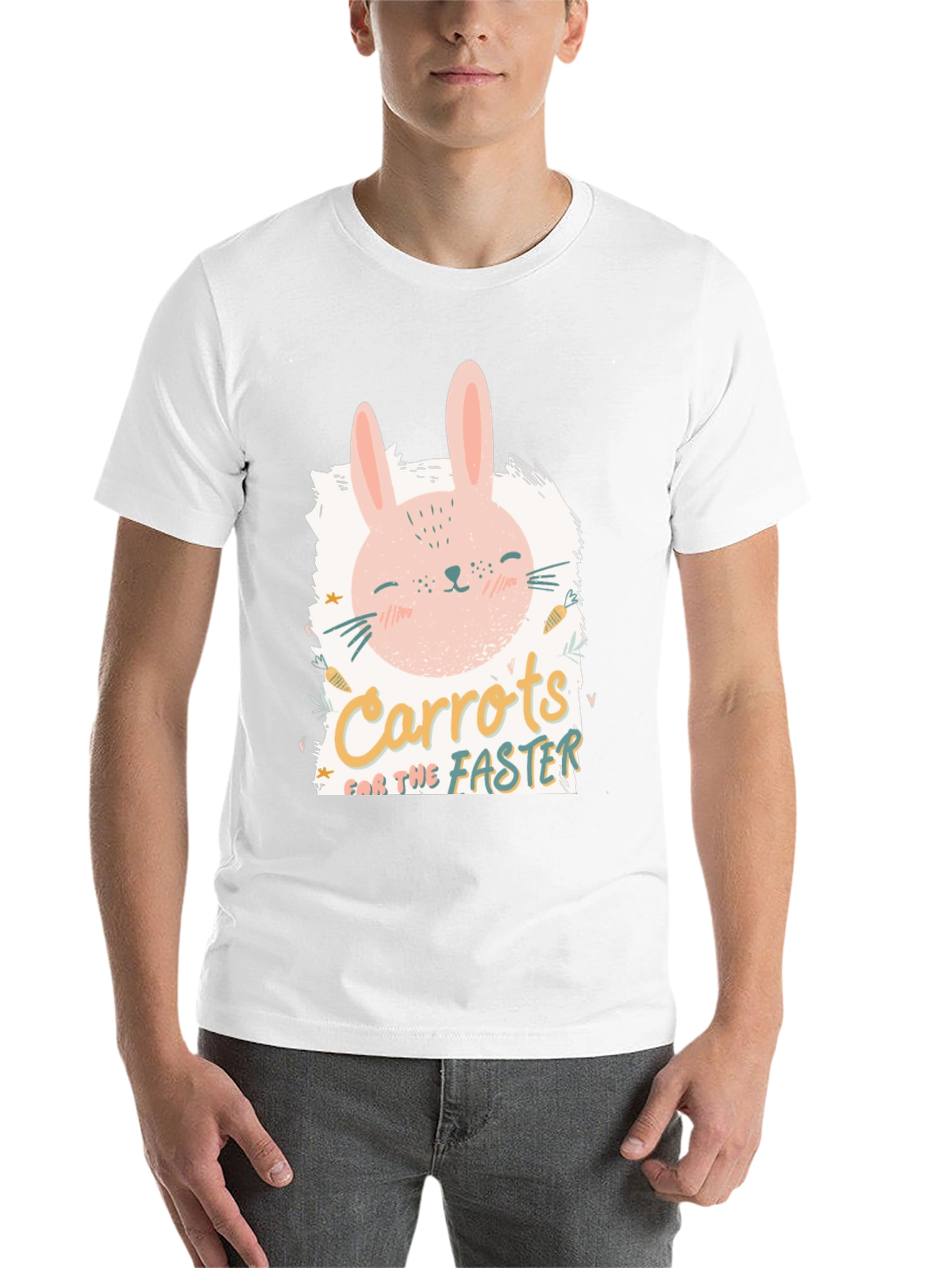 Cute Bunny Carrots for the Faster Graphic Tee