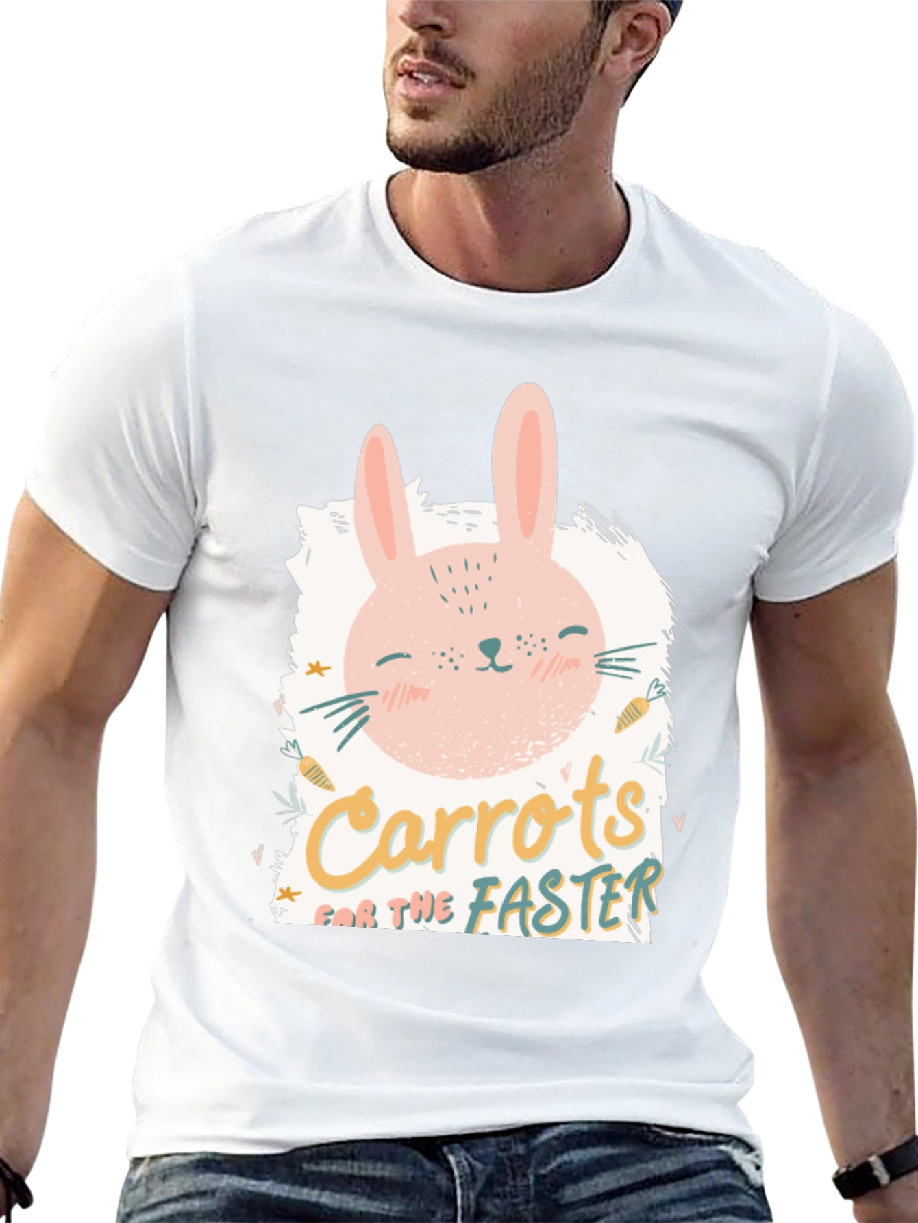 Cute Bunny Carrots for the Faster Graphic Tee