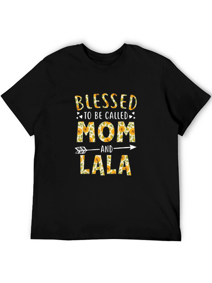 Blessed Mom and Lala Sunflower Graphic T-Shirt