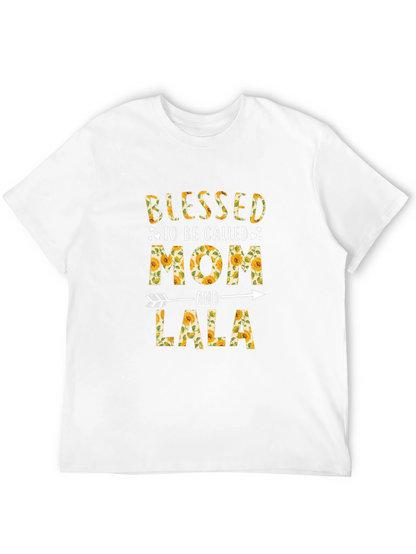 Blessed Mom and Lala Sunflower Graphic T-Shirt