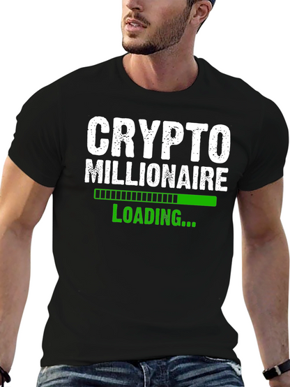 Crypto Millionaire Loading T-Shirt - Black