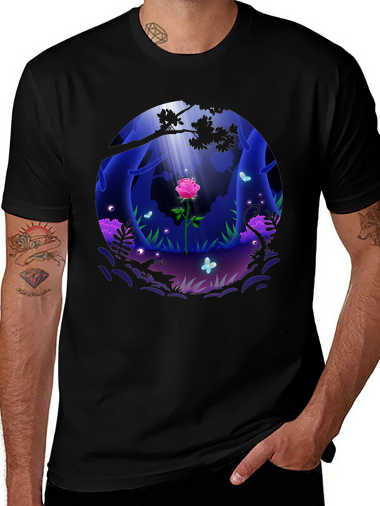 Enchanted Rose Forest Graphic Tee