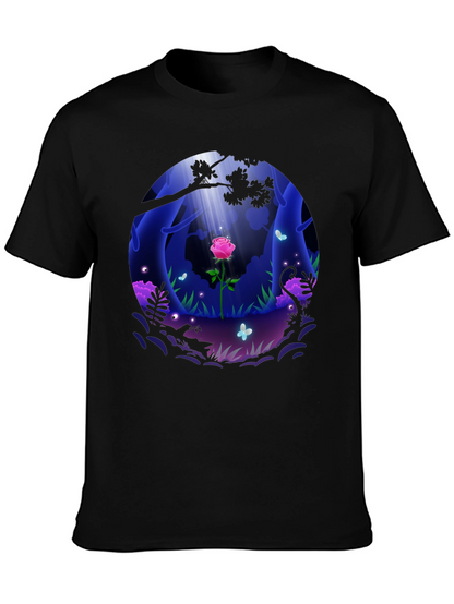 Enchanted Rose Forest Graphic Tee