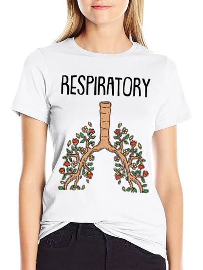 Respiratory System Floral Lung Anatomy T-Shirt