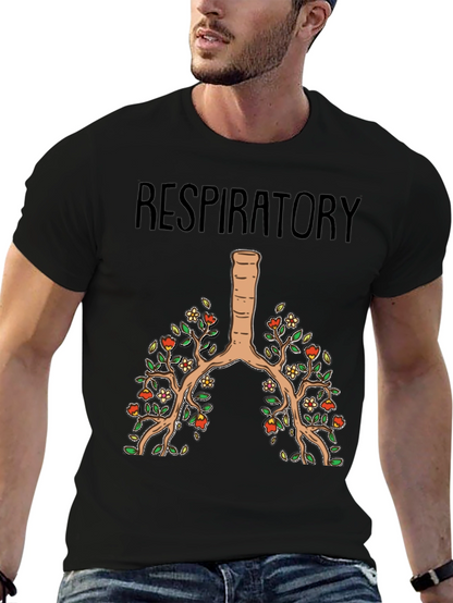 Respiratory System Floral Lung Anatomy T-Shirt