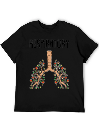 Respiratory System Floral Lung Anatomy T-Shirt