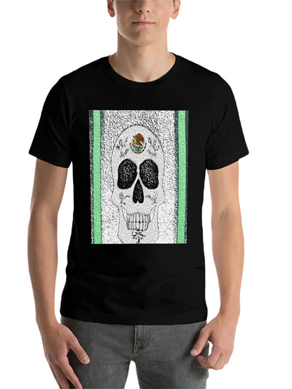 Mexican Flag Sugar Skull T-Shirt