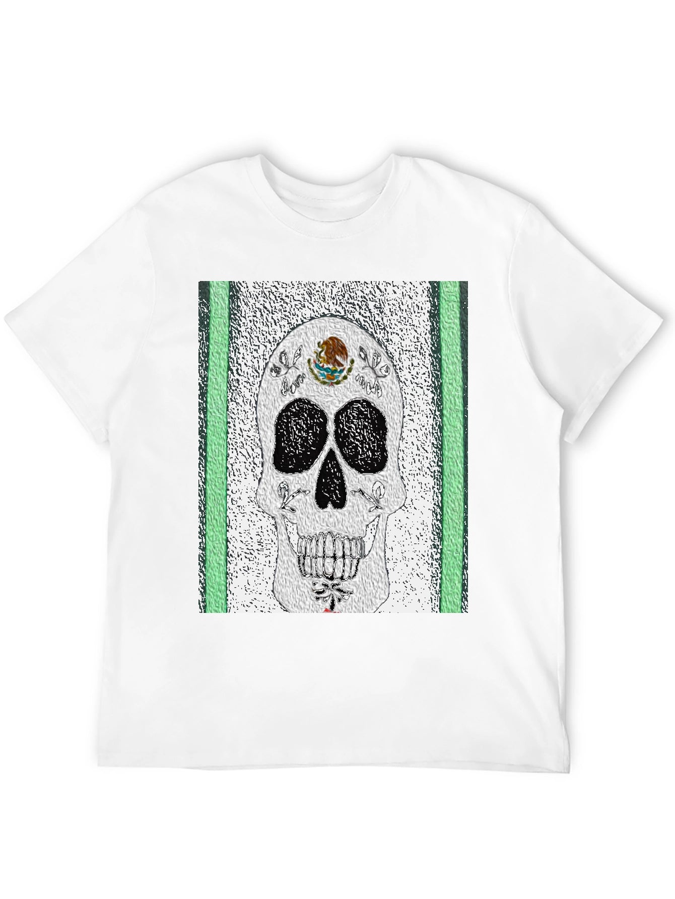 Mexican Flag Sugar Skull T-Shirt