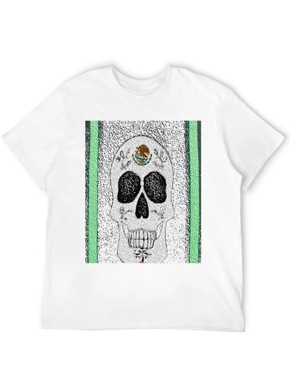 Mexican Flag Sugar Skull T-Shirt