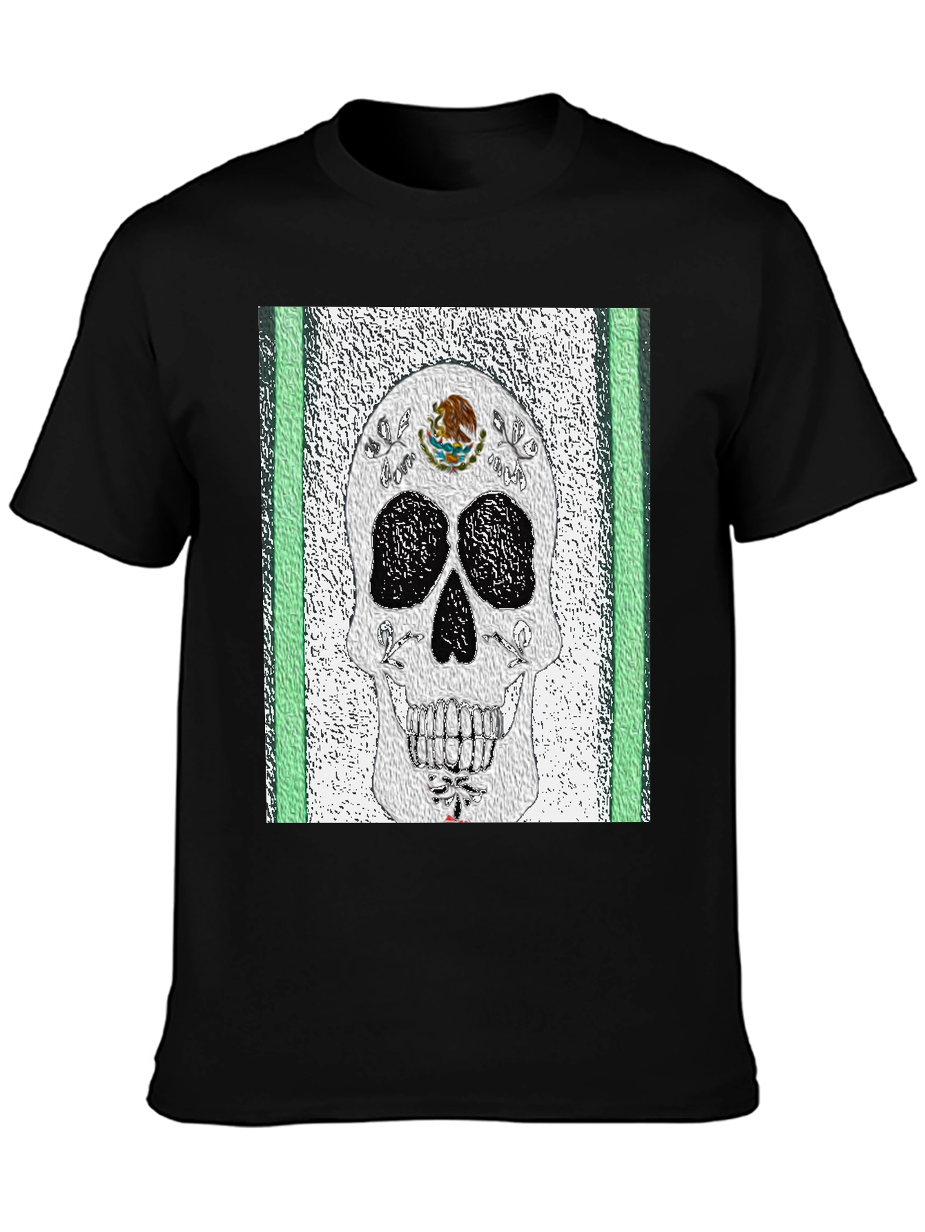Mexican Flag Sugar Skull T-Shirt