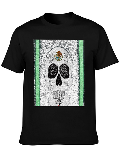 Mexican Flag Sugar Skull T-Shirt