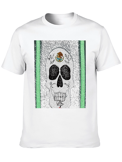 Mexican Flag Sugar Skull T-Shirt