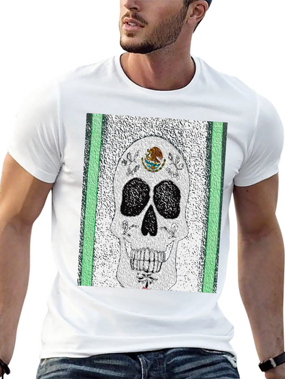 Mexican Flag Sugar Skull T-Shirt