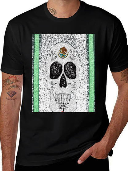 Mexican Flag Sugar Skull T-Shirt