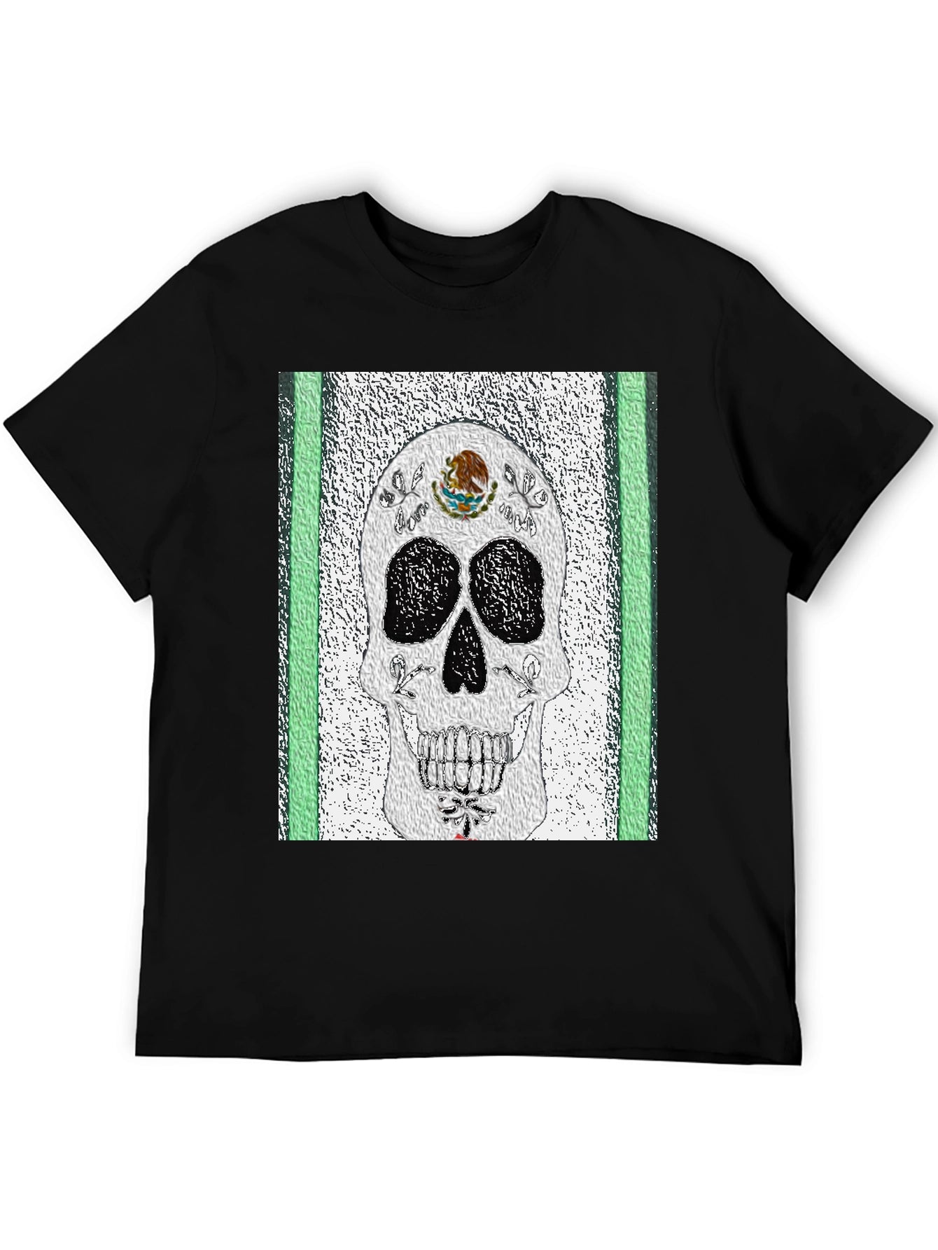 Mexican Flag Sugar Skull T-Shirt