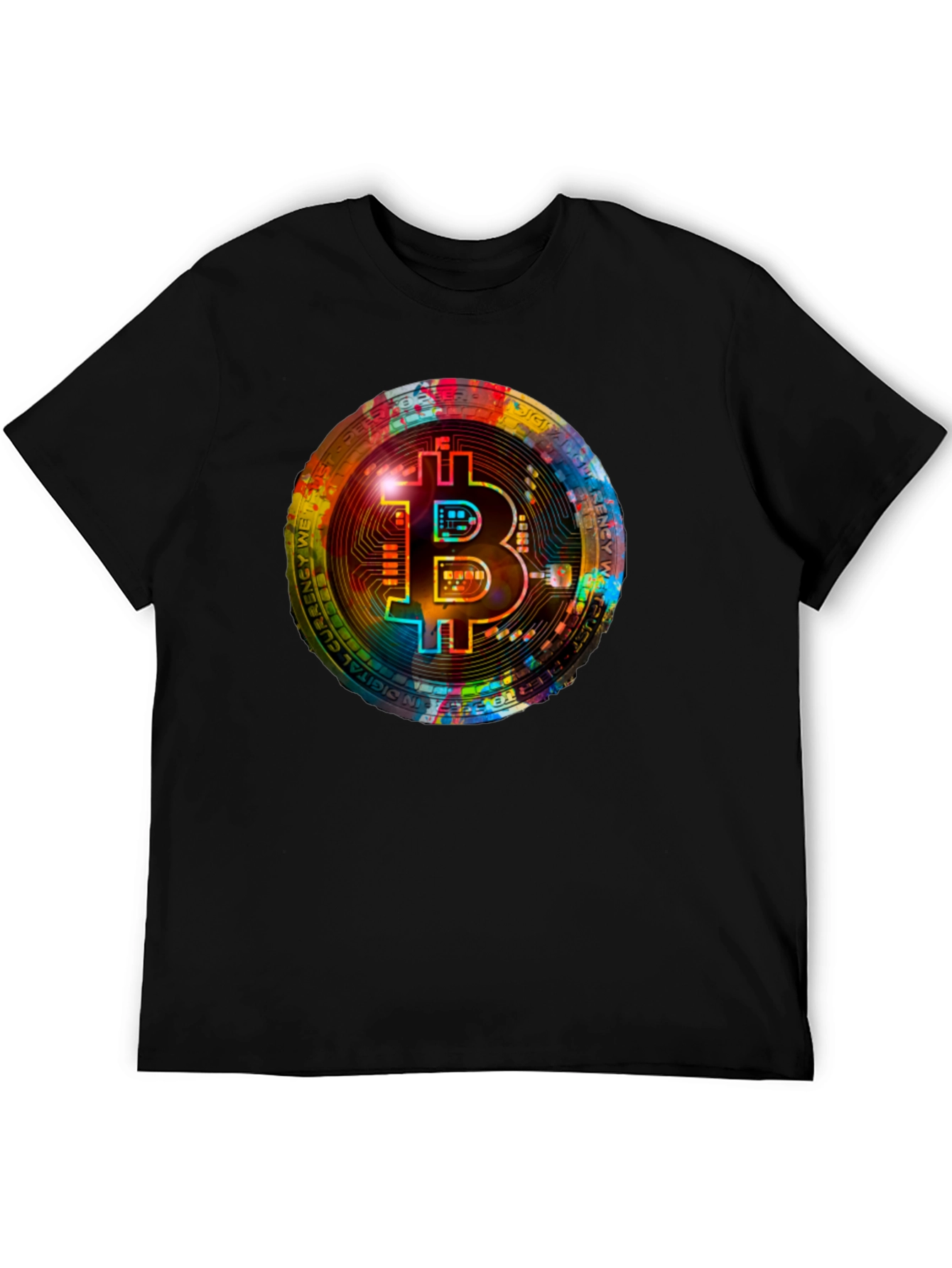 Bitcoin Crypto Art Graphic Tee - Black