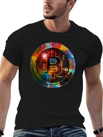 Bitcoin Crypto Art Graphic Tee - Black