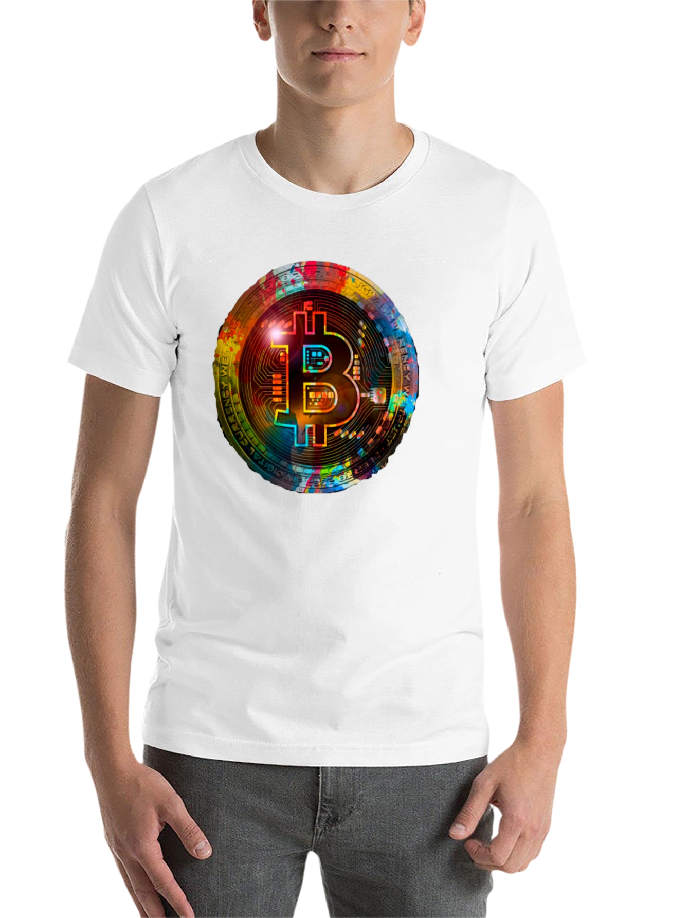 Bitcoin Crypto Art Graphic Tee - Black