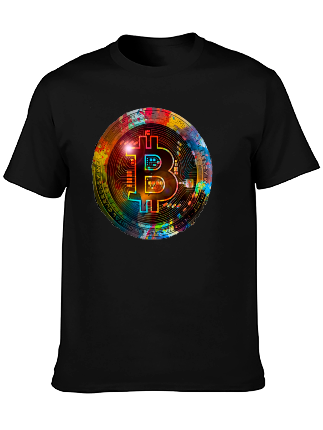 Bitcoin Crypto Art Graphic Tee - Black