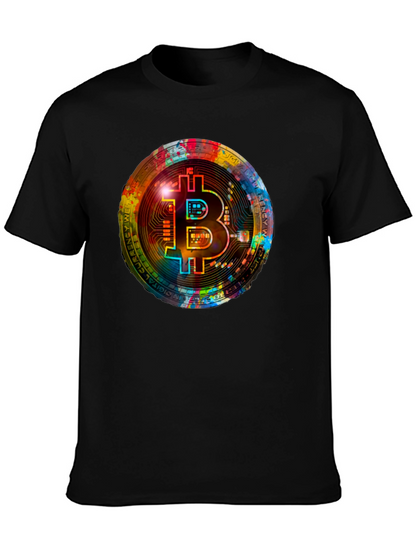 Bitcoin Crypto Art Graphic Tee - Black