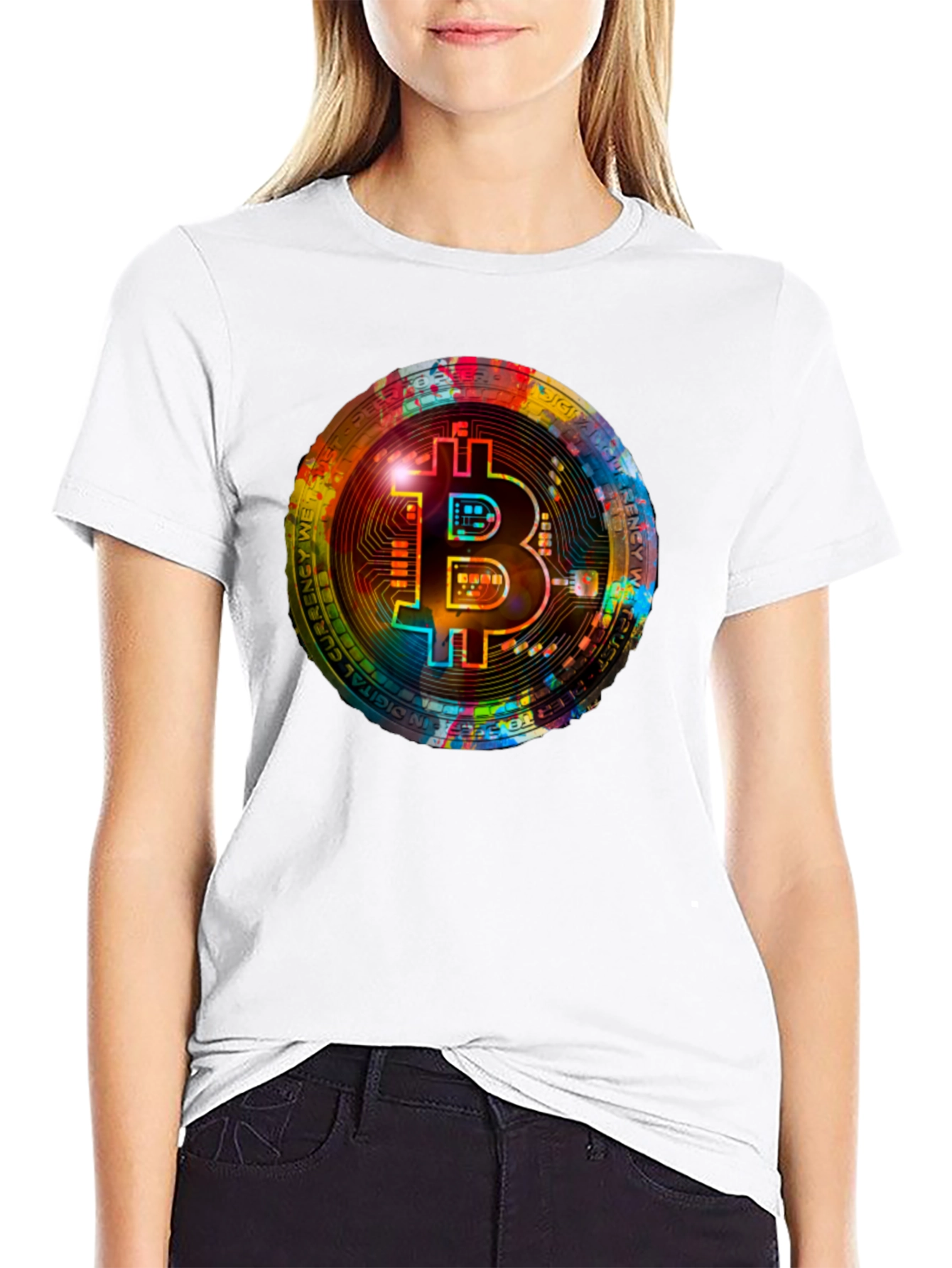 Bitcoin Crypto Art Graphic Tee - Black