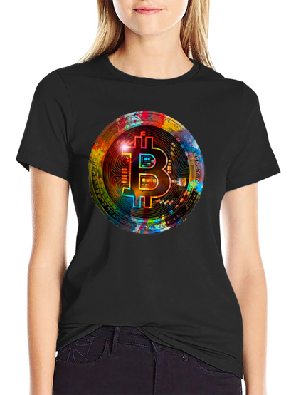 Bitcoin Crypto Art Graphic Tee - Black