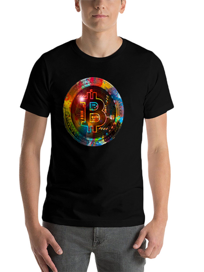 Bitcoin Crypto Art Graphic Tee - Black