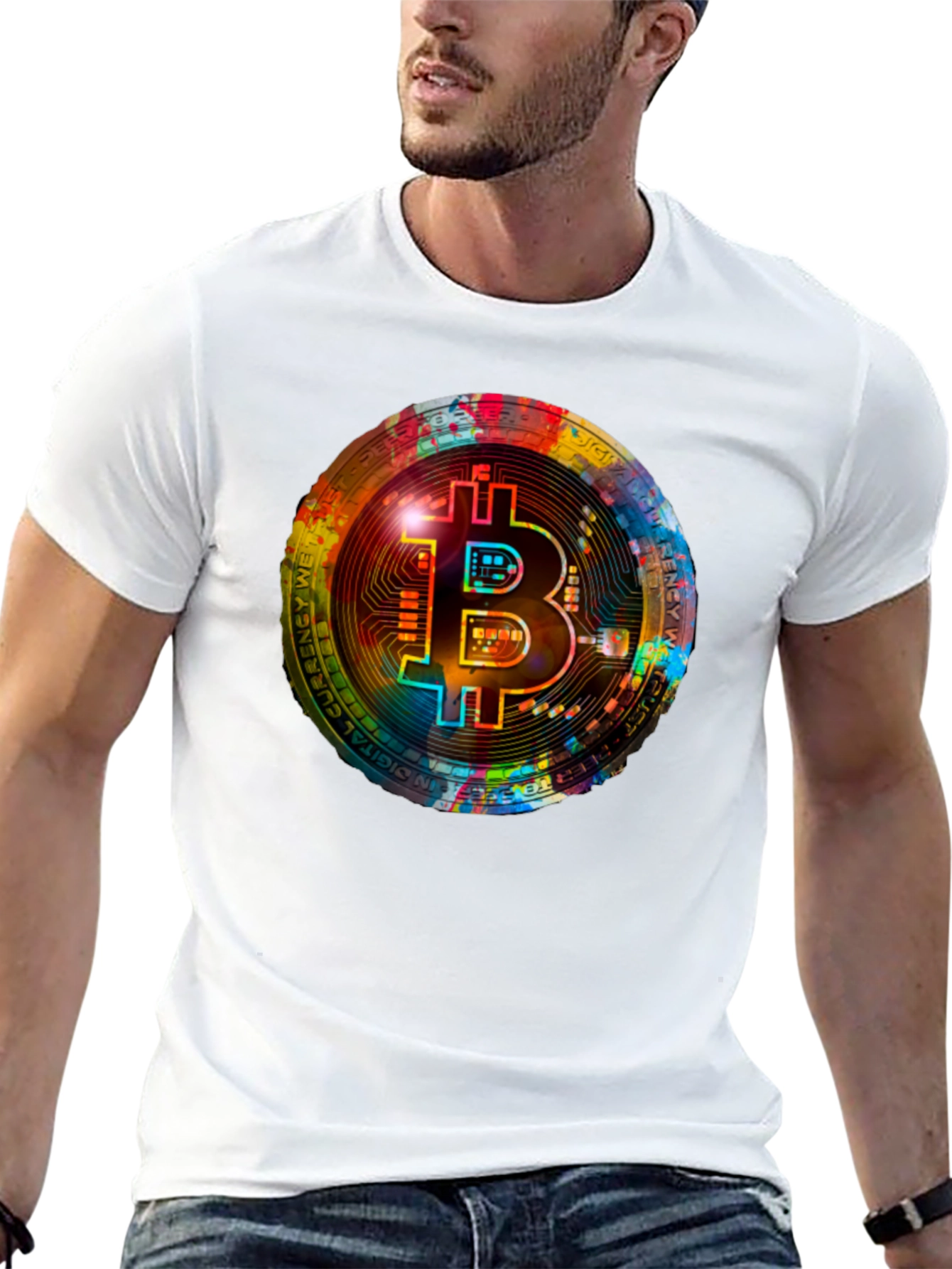 Bitcoin Crypto Art Graphic Tee - Black
