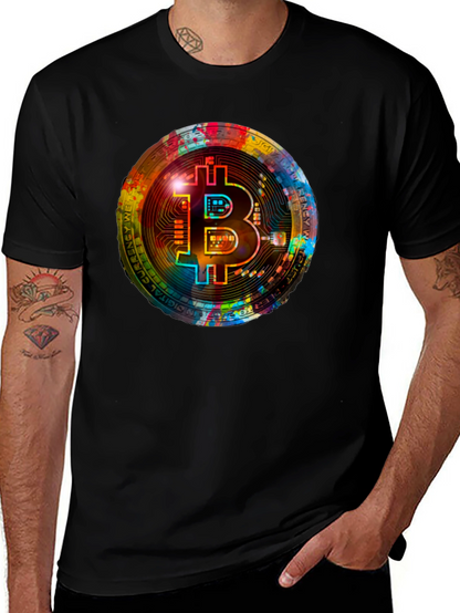 Bitcoin Crypto Art Graphic Tee - Black
