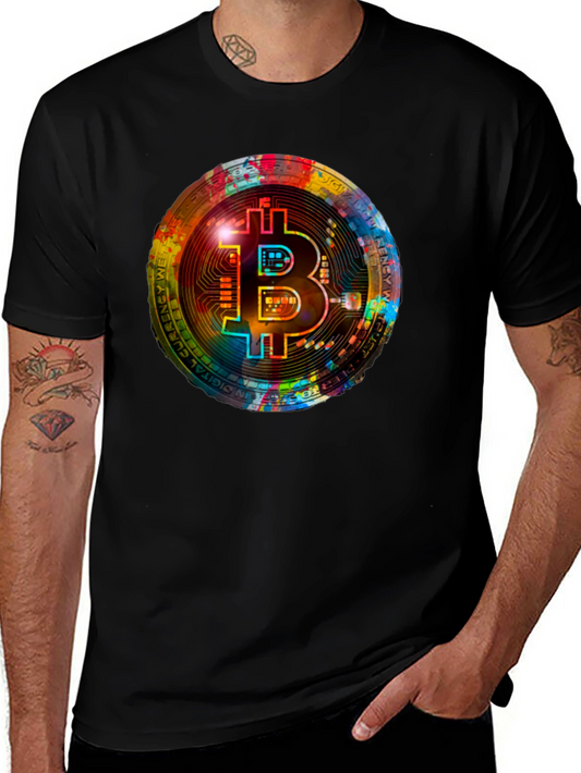 Bitcoin Crypto Art Graphic Tee - Black